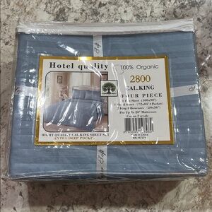 Hotel Quality 4-Piece Blue Sheet Set - Cal King